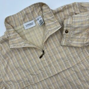 Liz Claiborne LIZGOLF Plaid Pullover Jacket Long Sleeve Zipper Pocket Women's